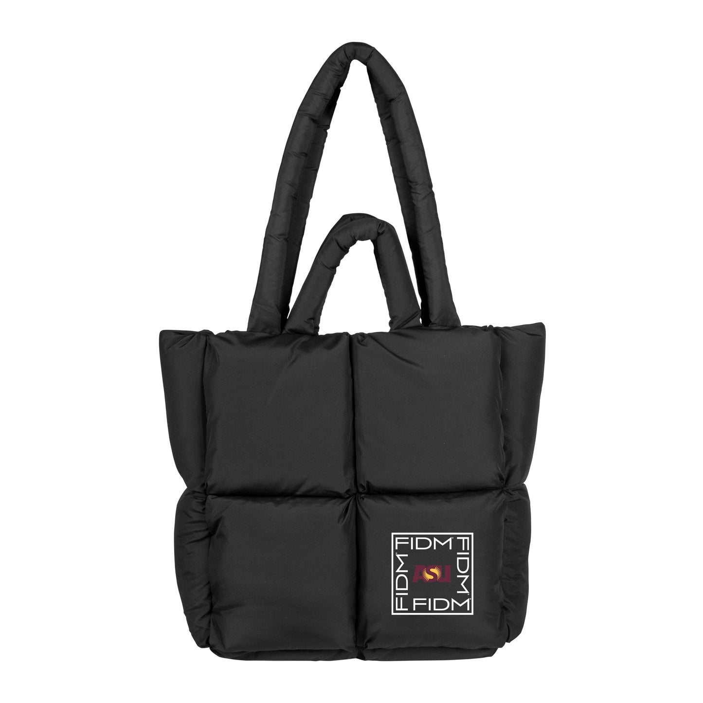 AZ State Black FIDM Puff Tote
