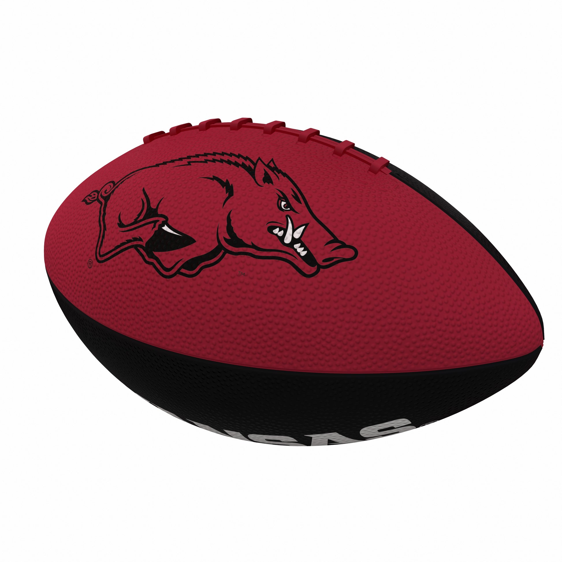 Arkansas Pinwheel Junior Size Rubber Football