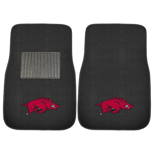 University of Arkansas 2-pc Embroidered Car Mat Set