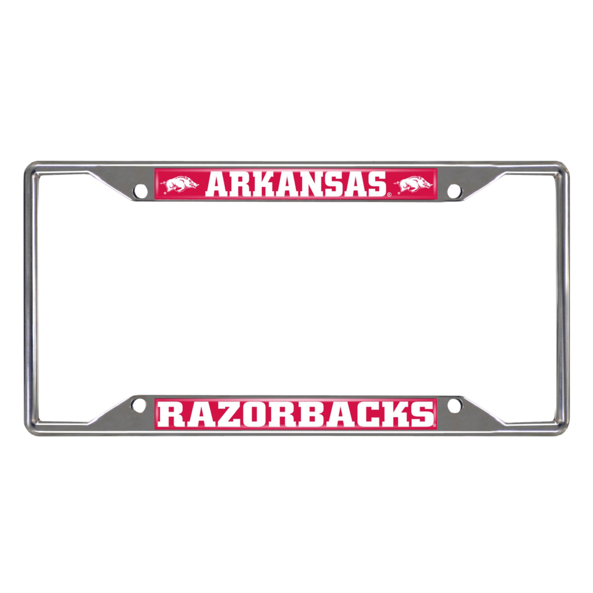 University of Arkansas Chrome License Plate Frame