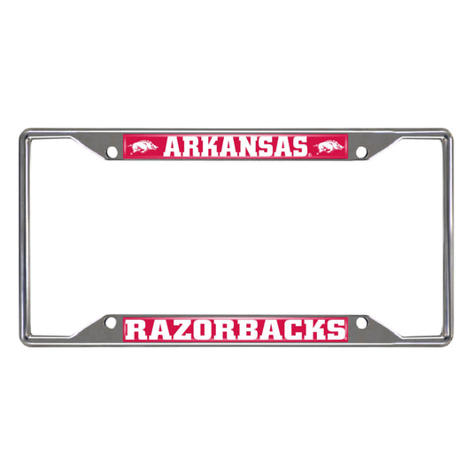 University of Arkansas Chrome License Plate Frame