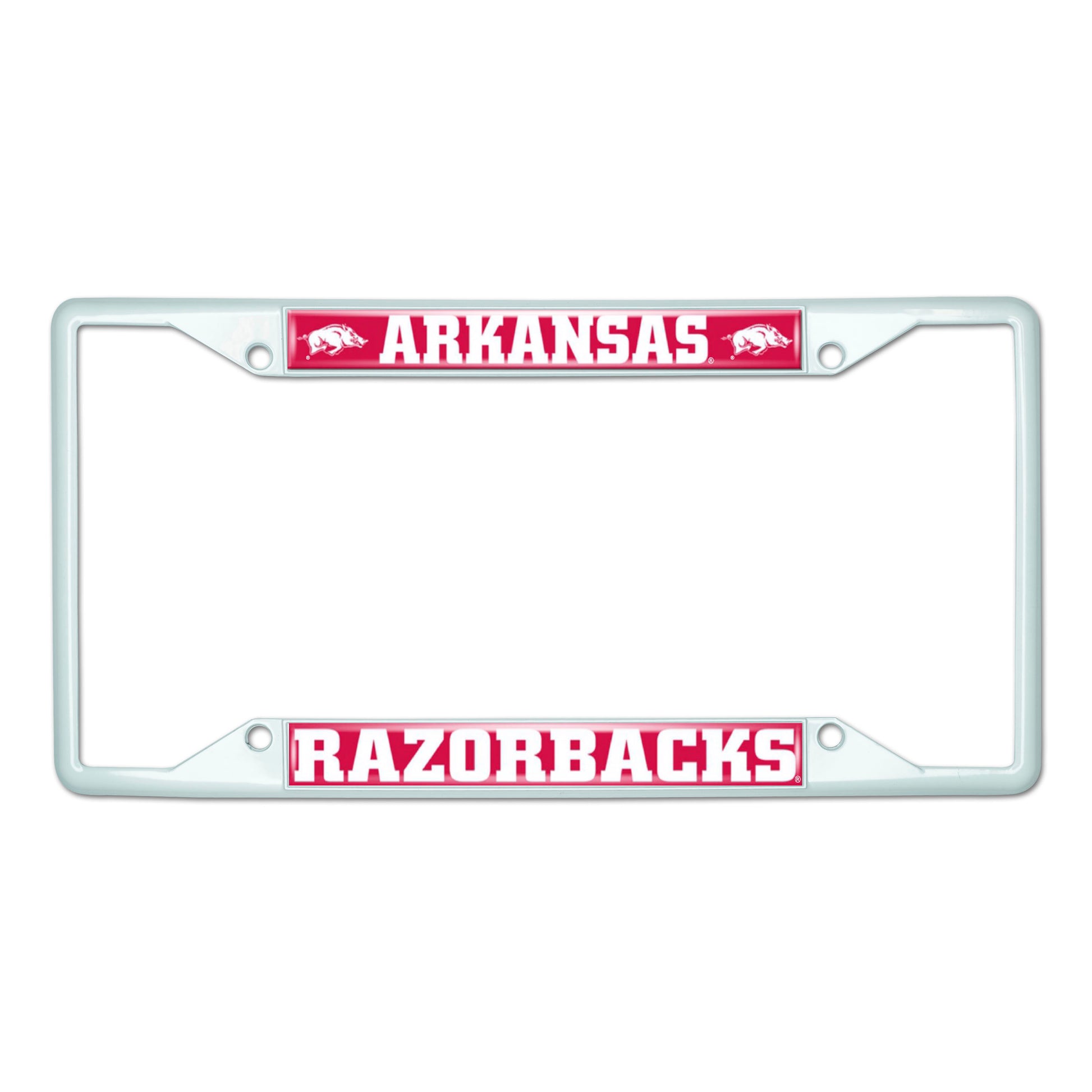 University of Arkansas-White License Plate Frame
