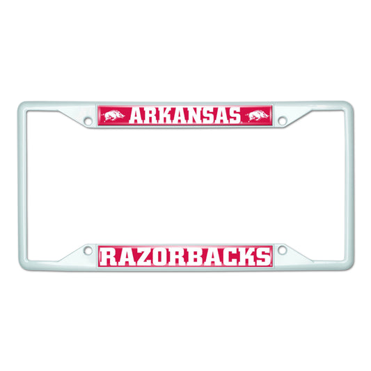 University of Arkansas-White License Plate Frame