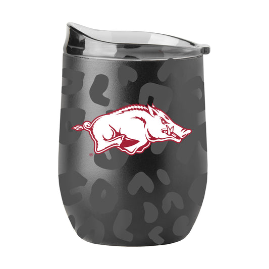 Arkansas Leopard 16oz Black Powdercoat Curved Beverage