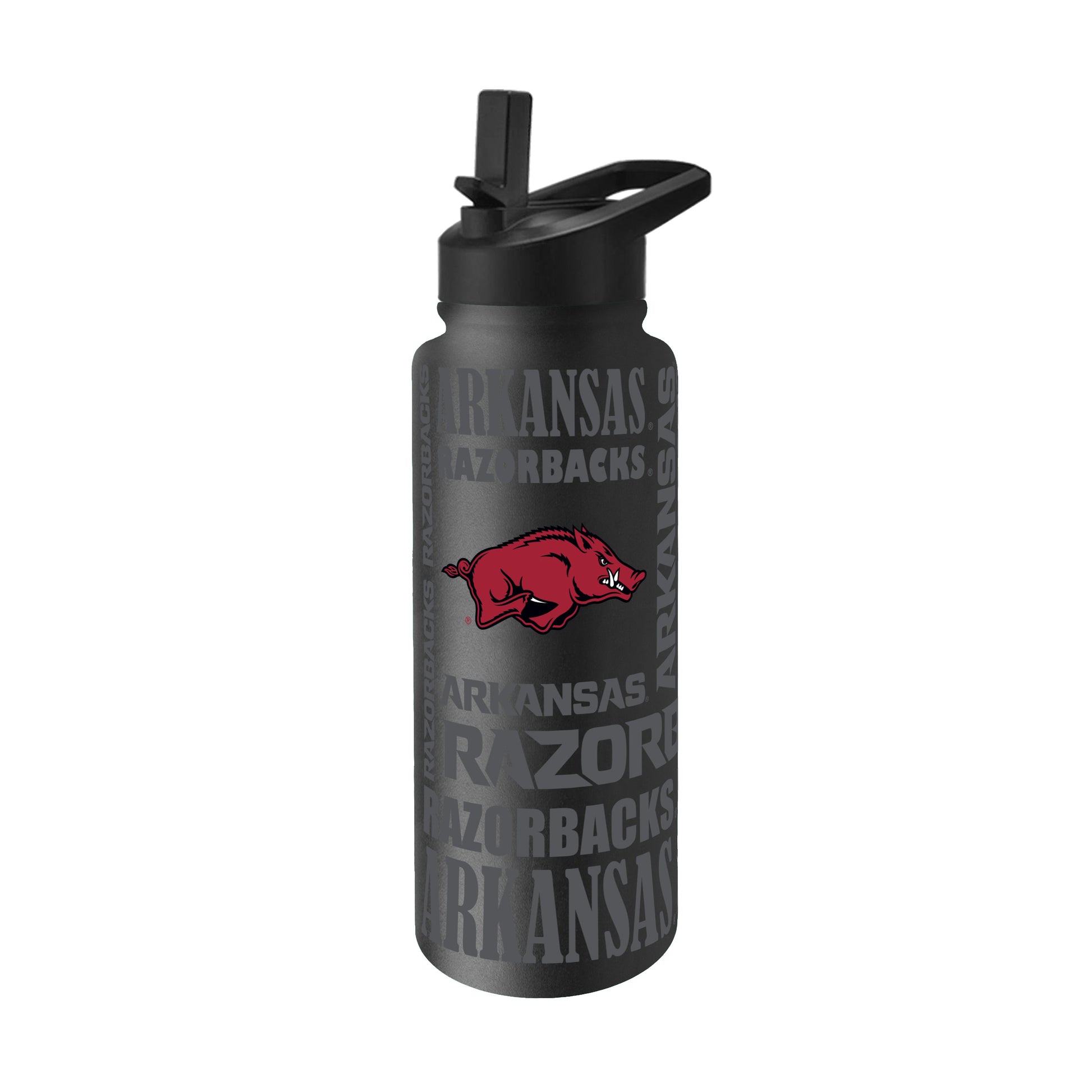 Arkansas 34oz Black Replay Quencher Bottle