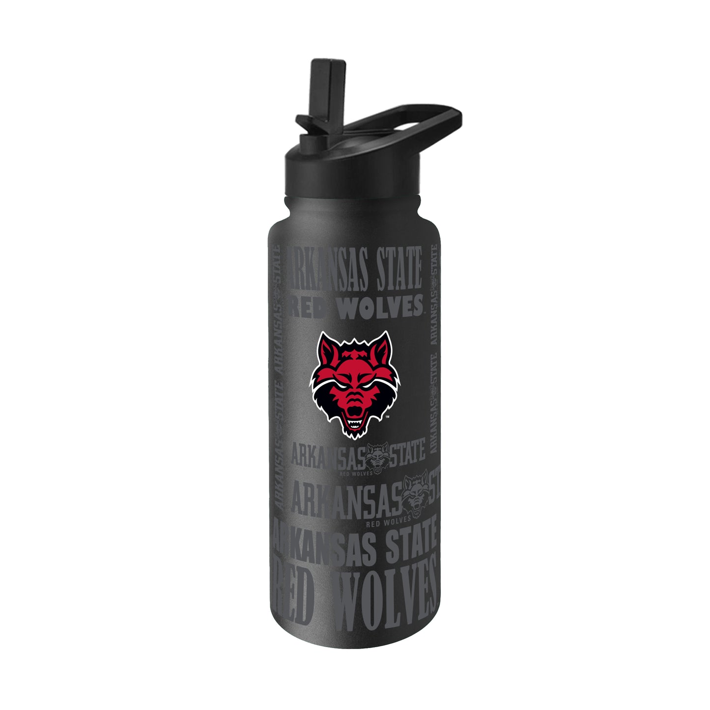 Arkansas State 34oz Black Replay Quencher Bottle