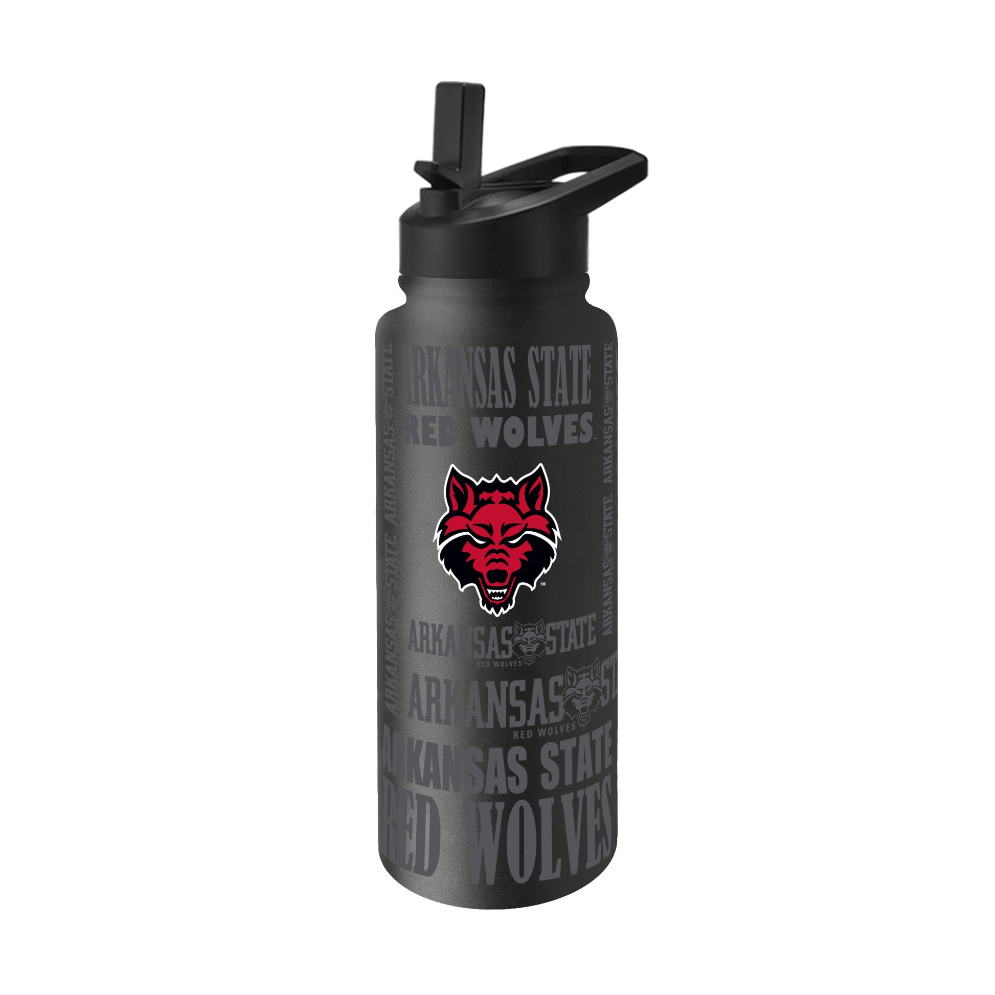 Arkansas State 34oz Black Replay Quencher Bottle