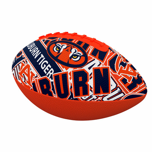 Auburn University Mini Abstract Size Rubber Footballl