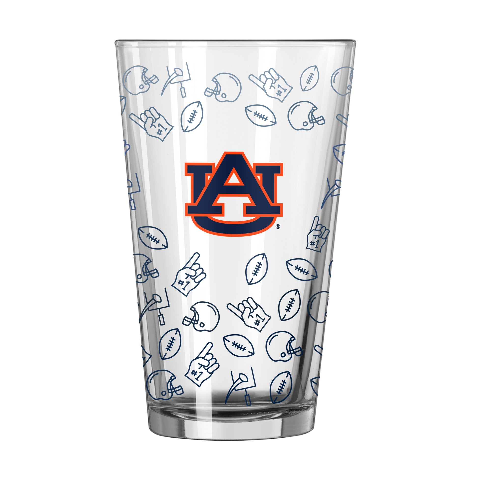 Auburn 16oz Ombre Playmaker Pint Glass
