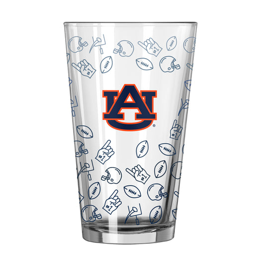 Auburn 16oz Ombre Playmaker Pint Glass