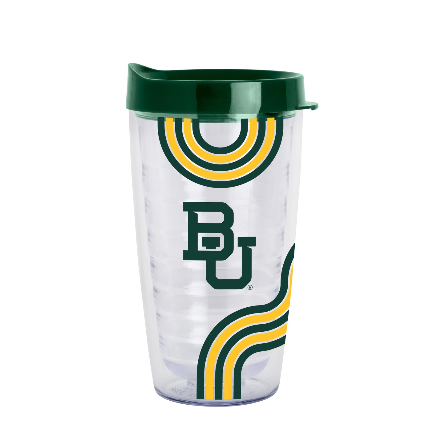 Baylor 16oz Waves Dbl Wall Clear Tumbler