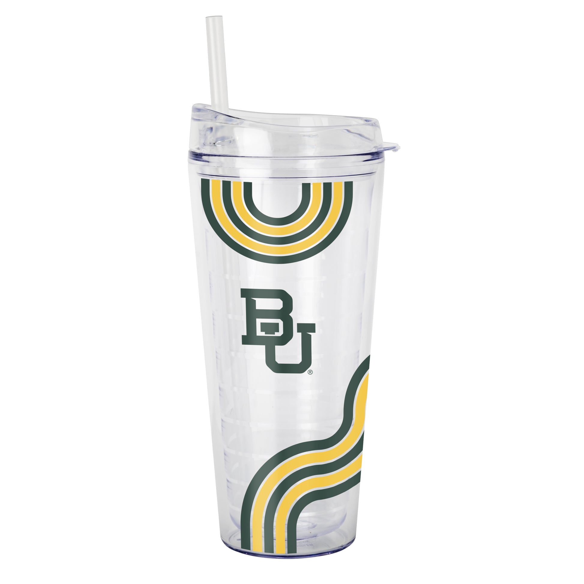 Baylor 22oz Waves Dbl Wall Clear Tumbler