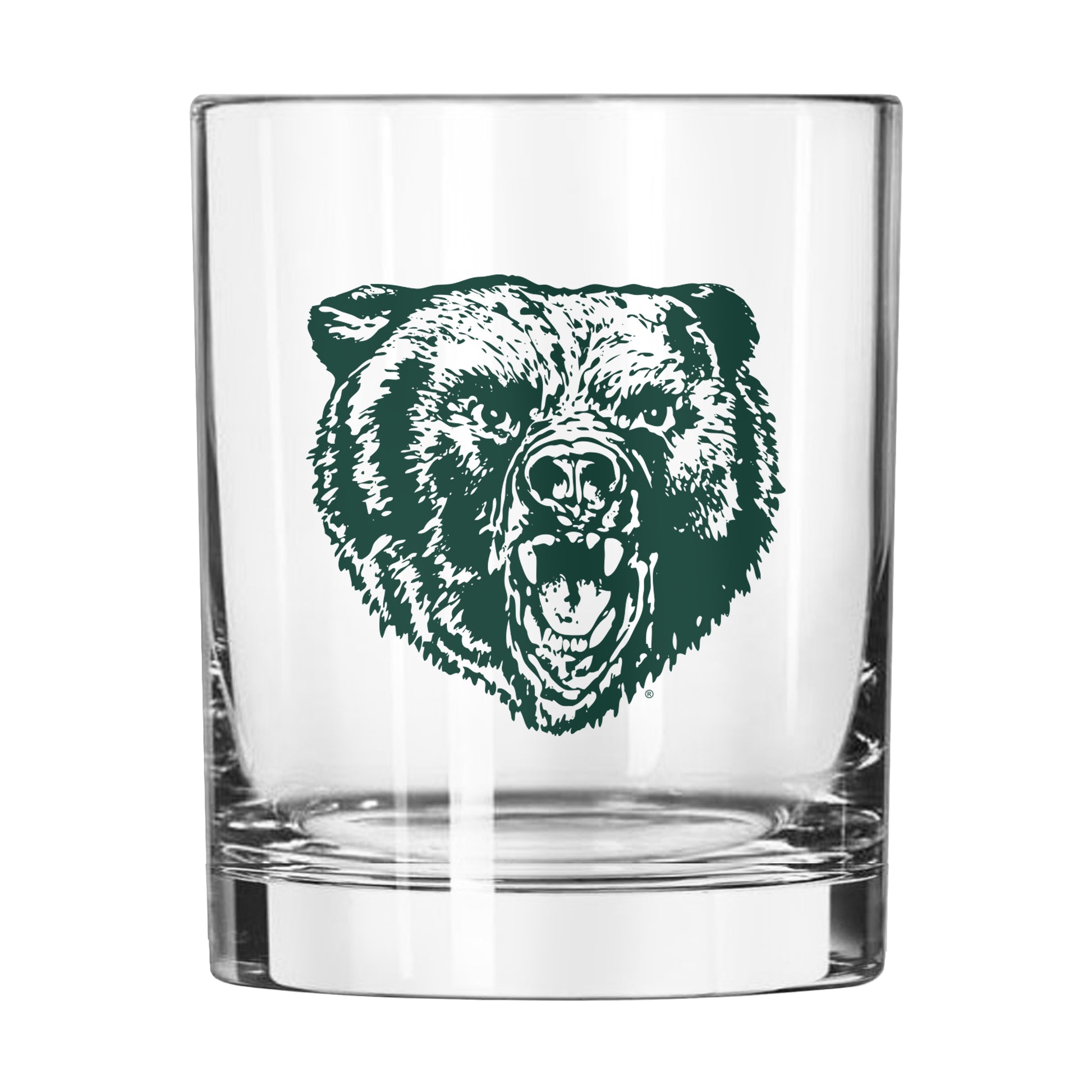 Baylor Growling Bear 14oz Rocks Glass