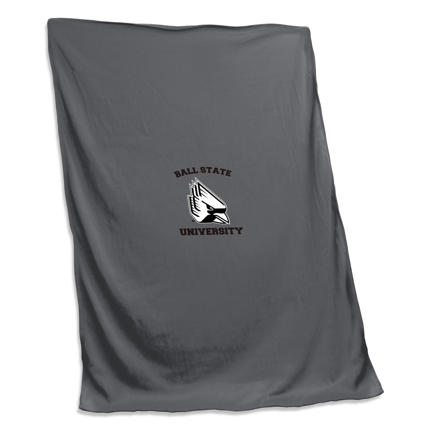 Ball State Charcoal Sweatshirt Blanket (Screened)