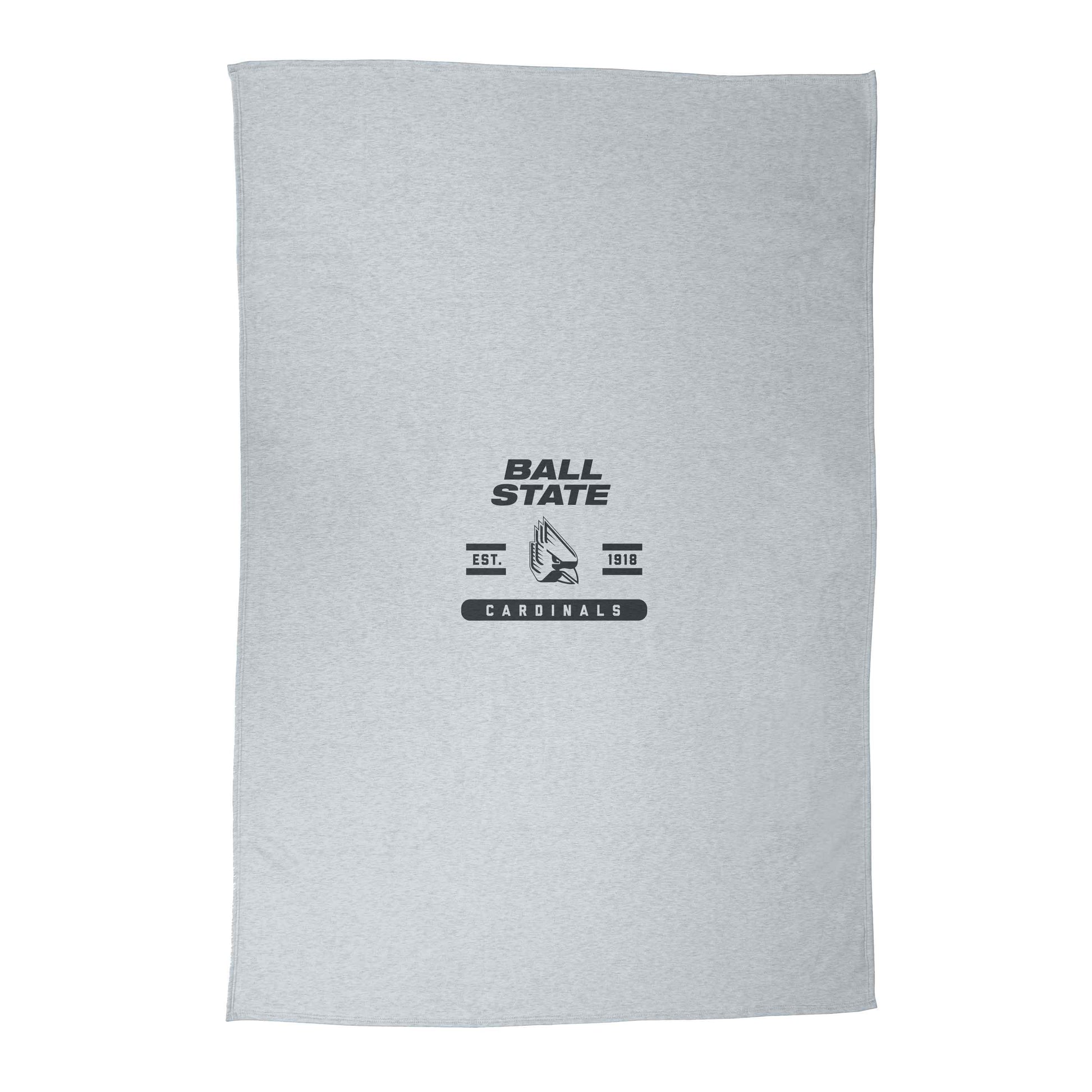 Ball State Athletic Gray Sublimated Sweatshirt Blanket