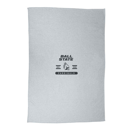 Ball State Athletic Gray Sublimated Sweatshirt Blanket