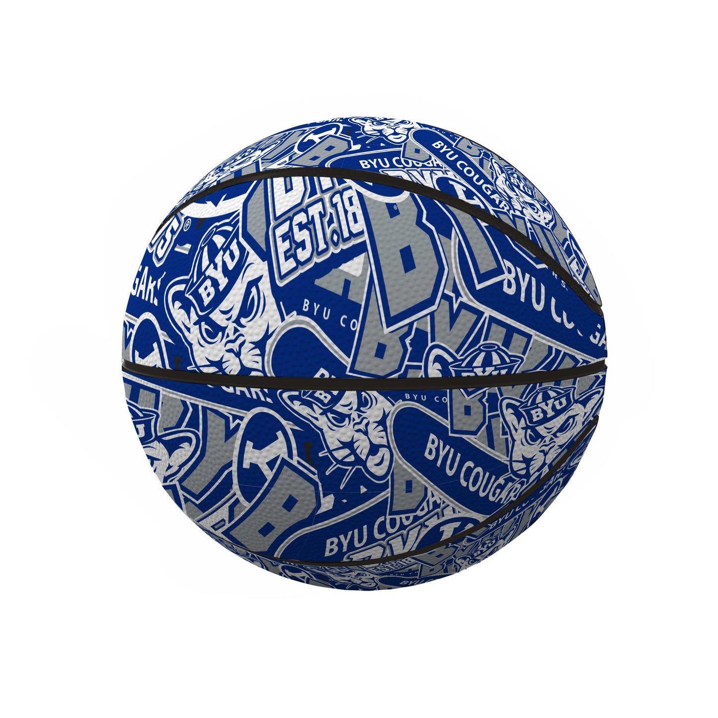 Brigham Young University Mini Abstract Size Rubber Basketball