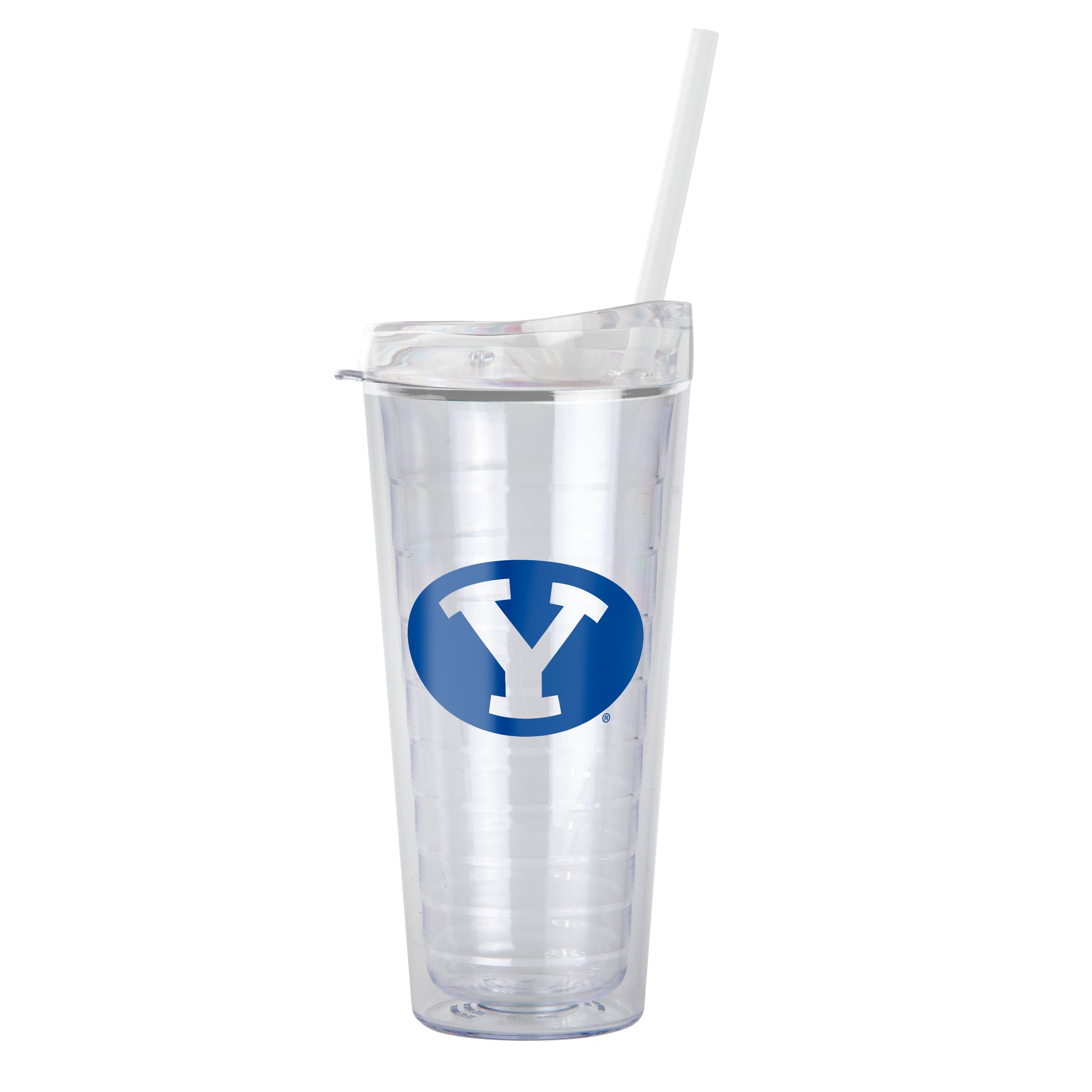 BYU 22oz Flipside Dbl Wall Clear Tumbler