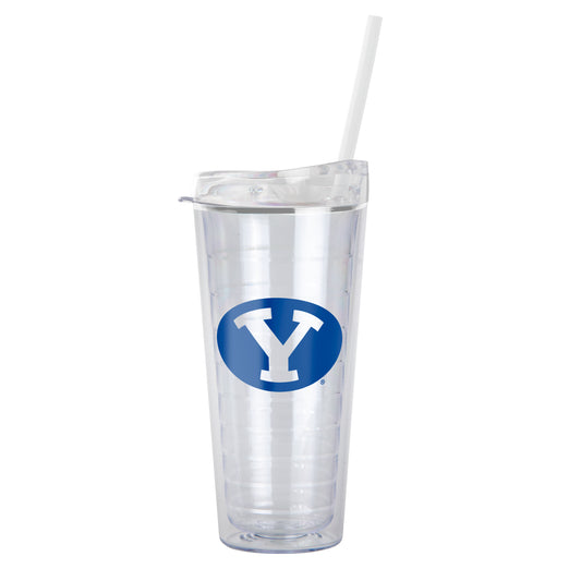 BYU 22oz Flipside Dbl Wall Clear Tumbler