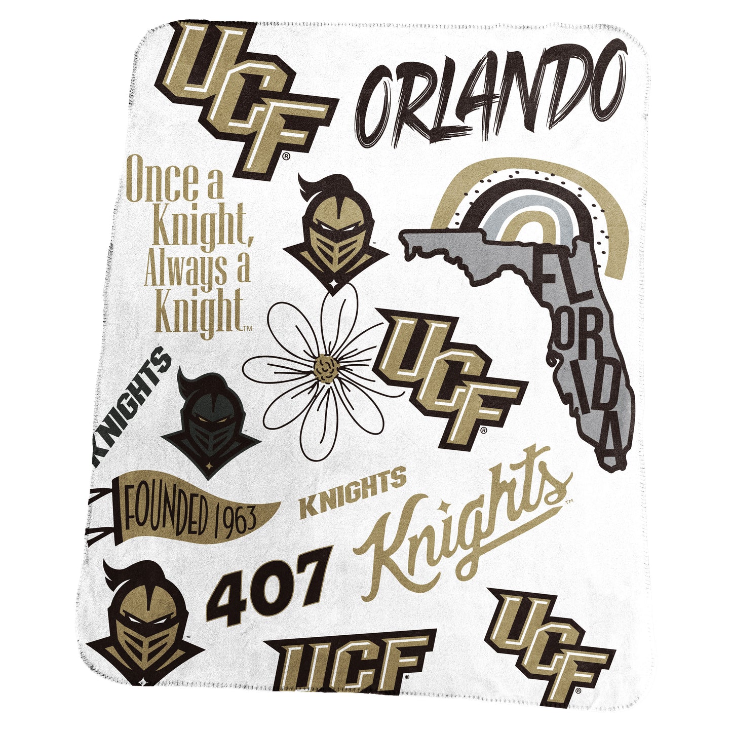 Central Florida Classic Native Fleece Throw