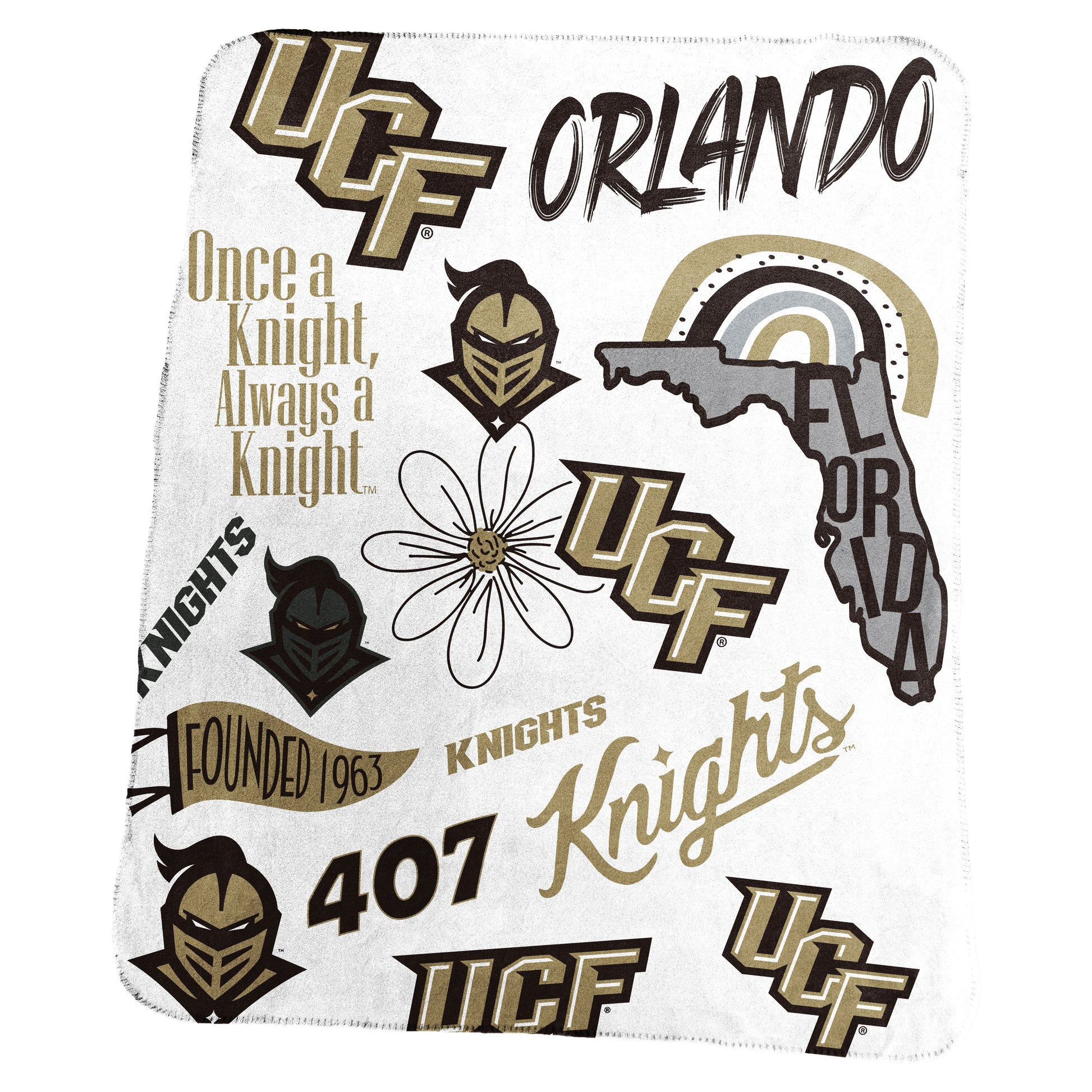 Central Florida Classic Native Fleece Throw