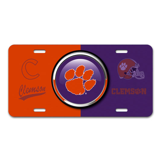 Clemson University Embossed Metal License Plate