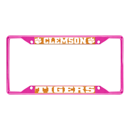 Clemson University-Pink License Plate Frame