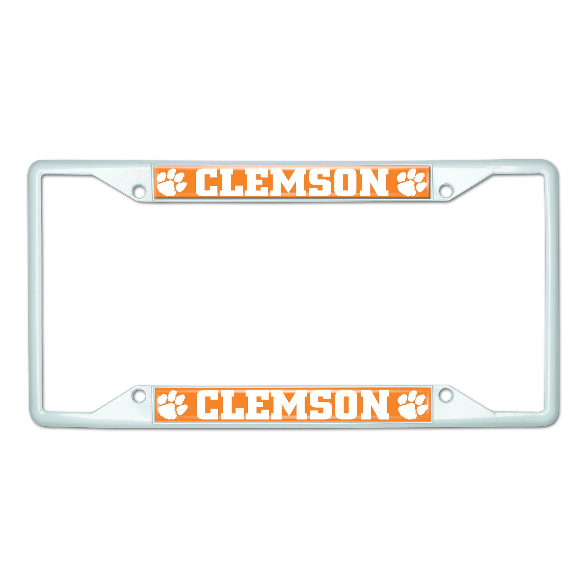 Clemson University-White License Plate
