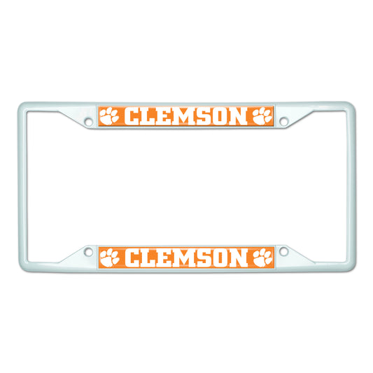 Clemson University-White License Plate