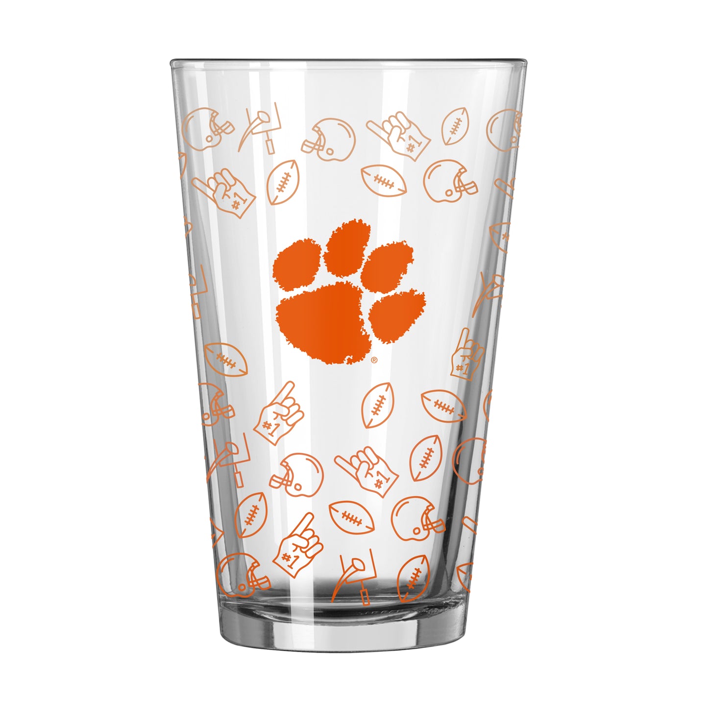 Clemson 16oz Ombre Playmaker Pint Glass