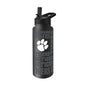 Clemson 34oz Black Replay Quencher Bottle