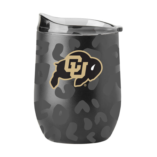 Colorado Leopard 16oz Black Powdercoat Curved Beverage