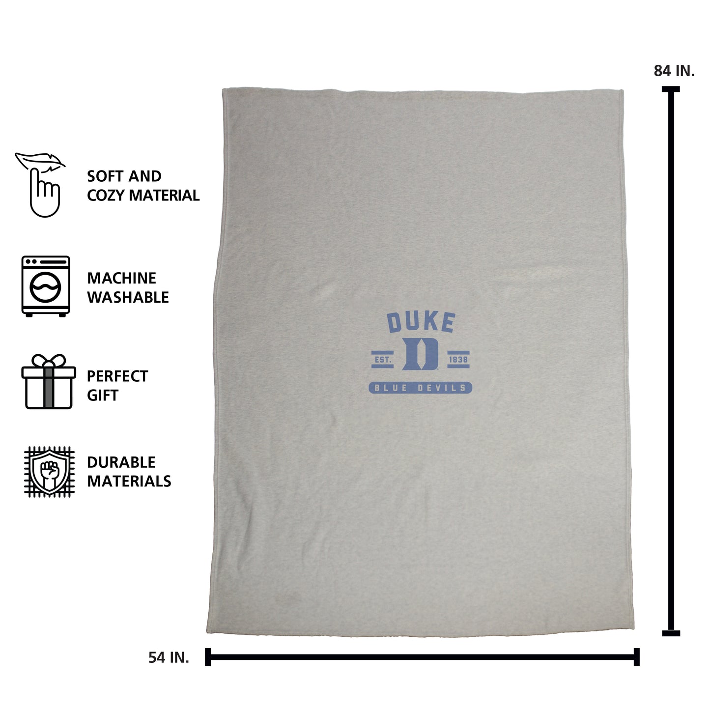 Duke Sublimated Sweatshirt Blanket
