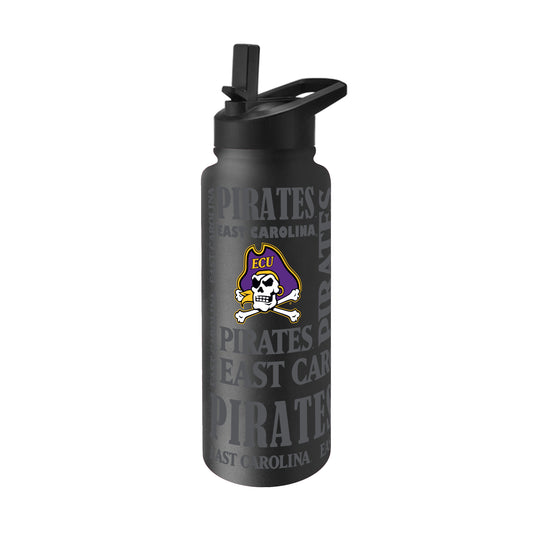 East Carolina 34oz Black Replay Quencher Bottle