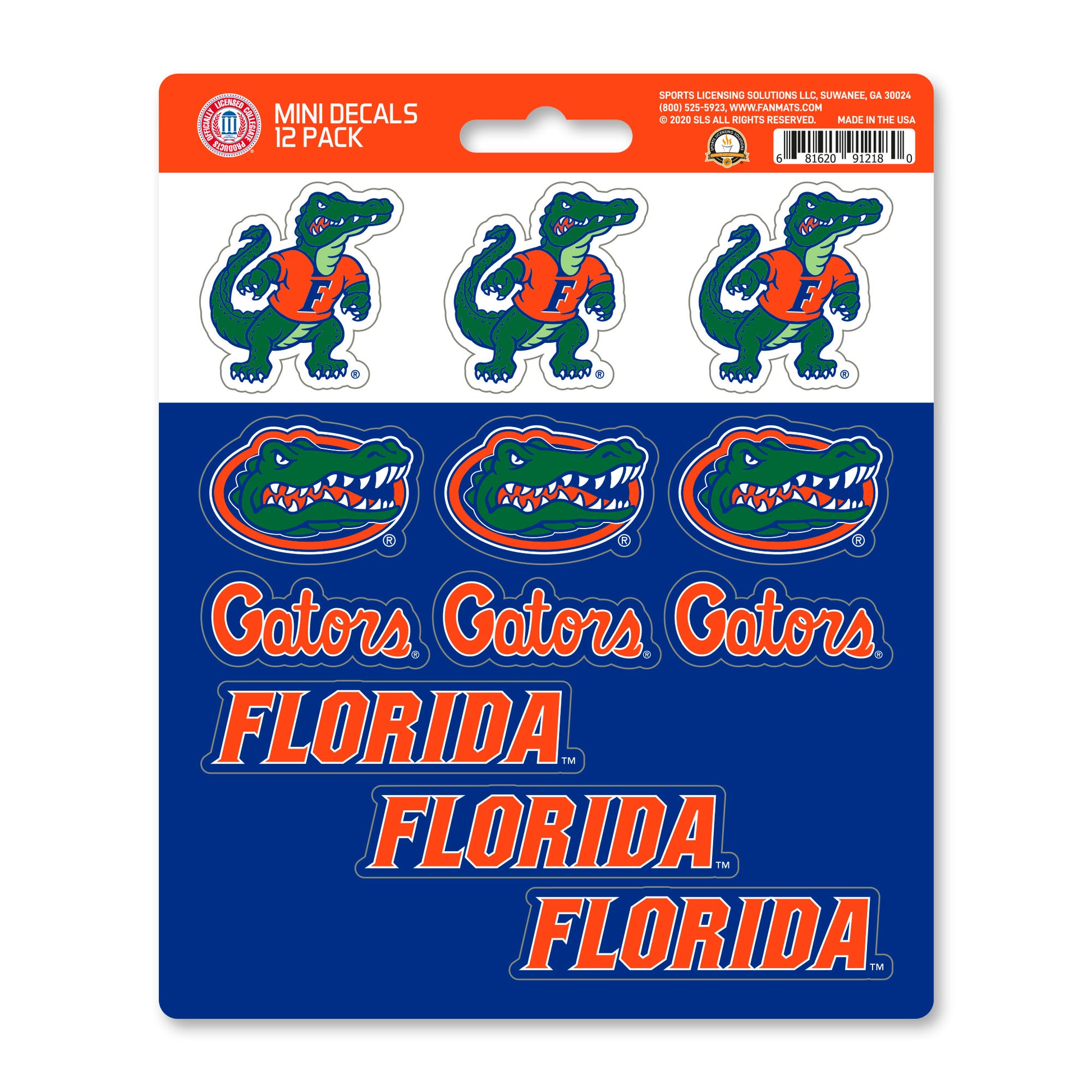 University of Florida Mini Decal 12-pk
