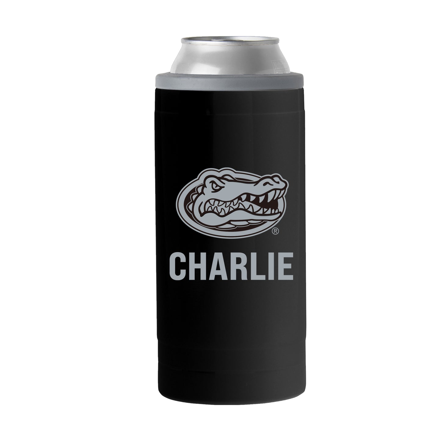 Florida Personalized 12 Oz. Black Sim Can Coolie