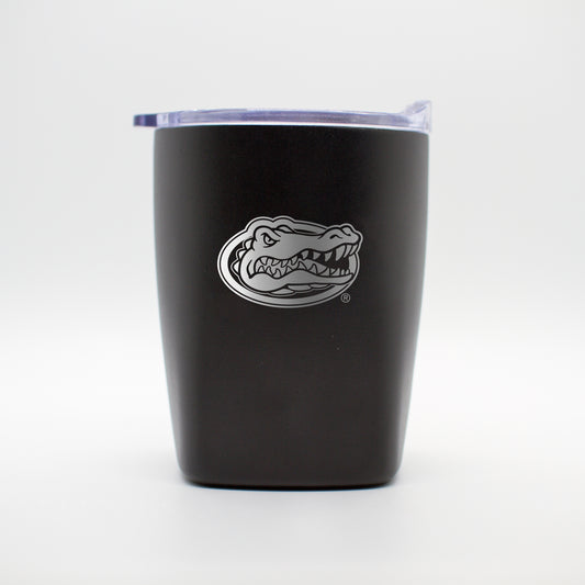Florida 10oz Etch Black Powder Coat Rocks Tumbler