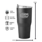 Florida 30oz Etch Black Powder Coat Tumbler