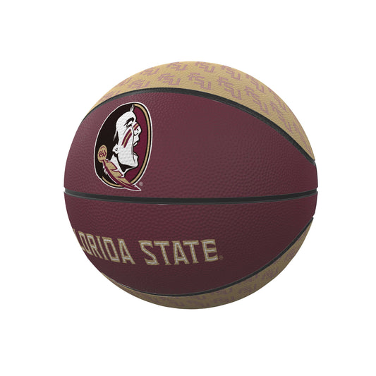 FL State Repeating Logo Mini-Size Rubber Basketball