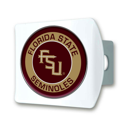 TRINITY Florida State Color on White Hitch Cover