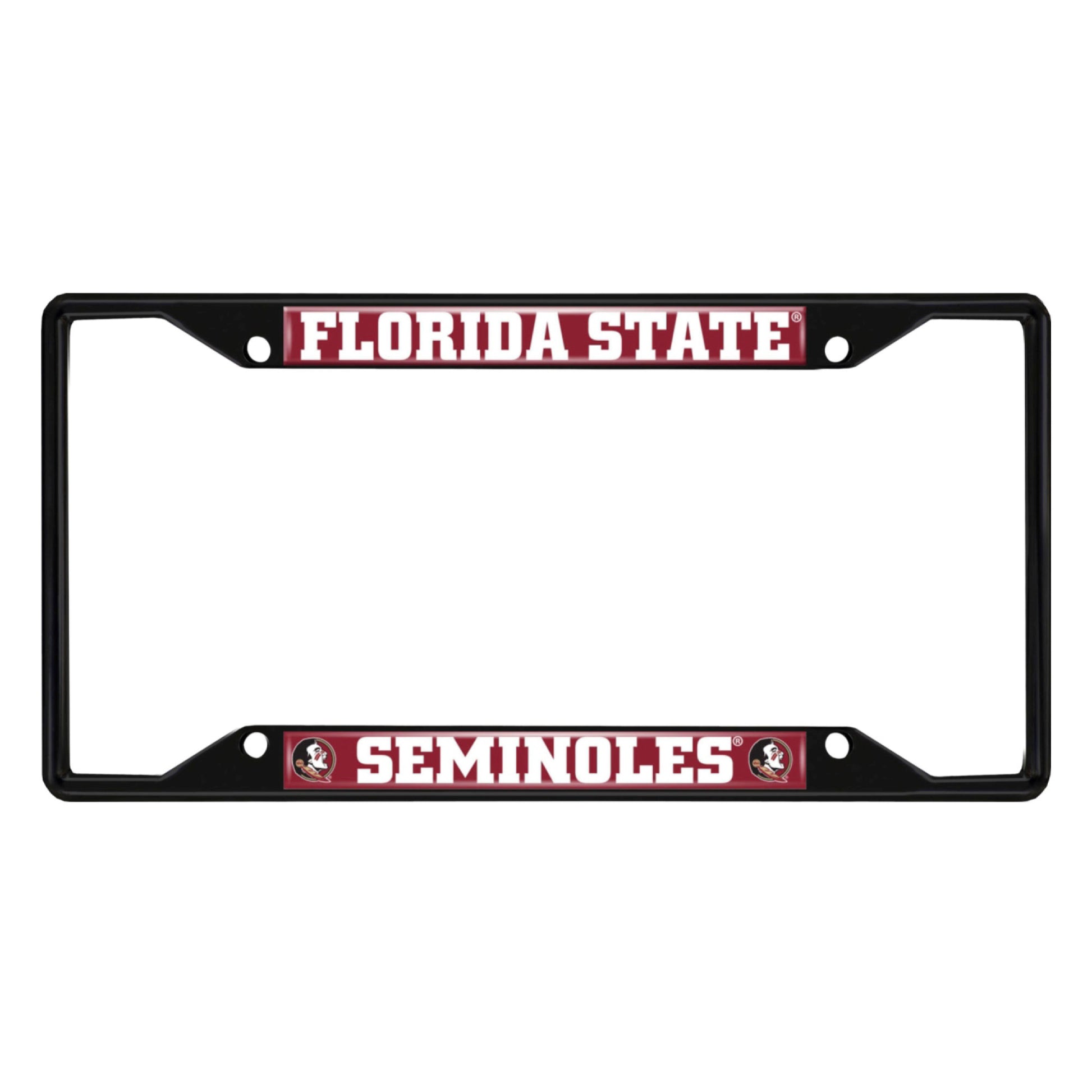 Florida State University Black License Plate Frame