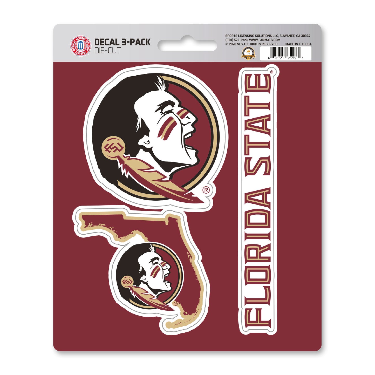 Florida State University Decal 3-pk