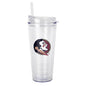 FL State 22oz Flipside Dbl Wall Clear Tumbler