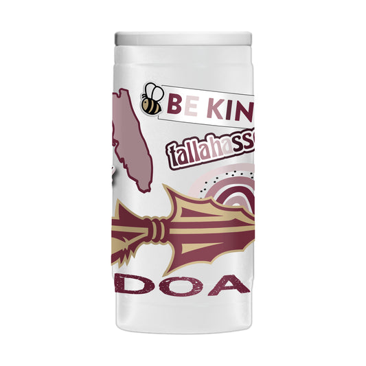 FL State 12oz Native Powdercoat SlimCan Coolie