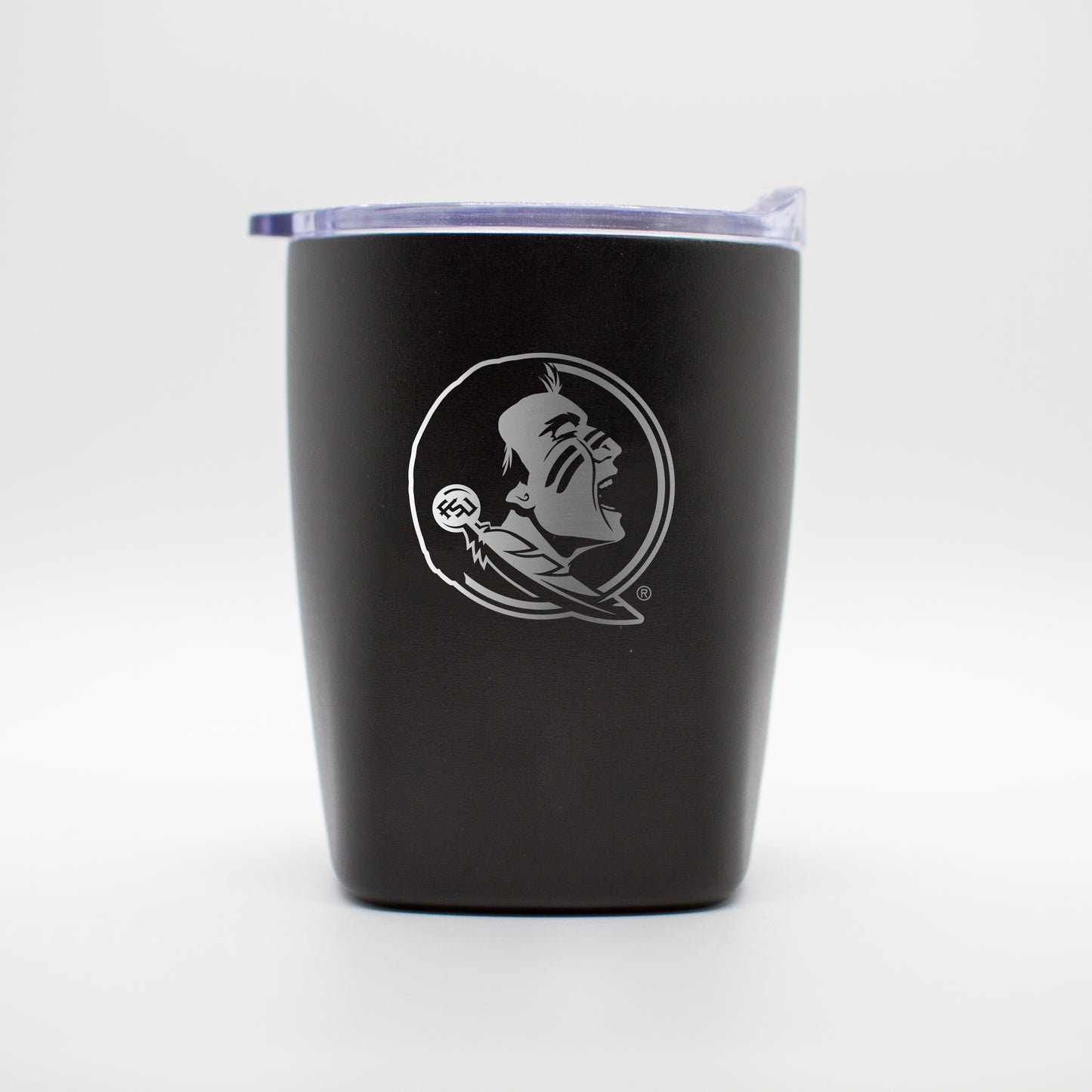 FL State 10oz Etch Black Powder Coat Rocks Tumbler