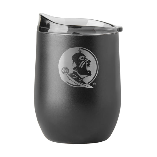 FL State 16oz Black Etch Powder Coat Curved Bev