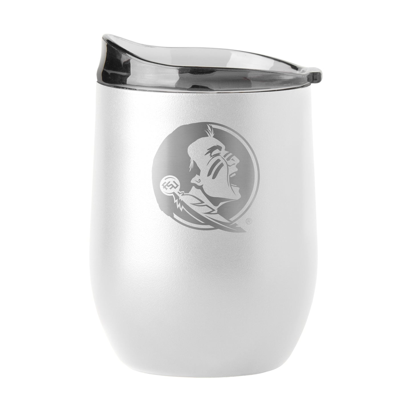 FL State 16oz White Etch Powder Coat Curved Bev