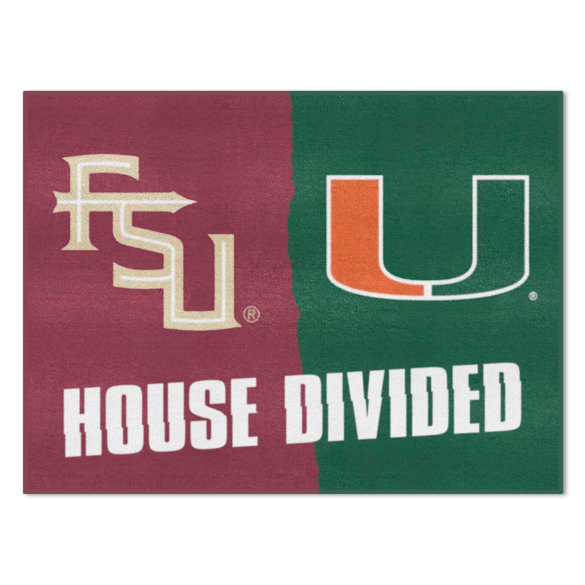 House Divided Mat - Florida State / Miami Hurricanes