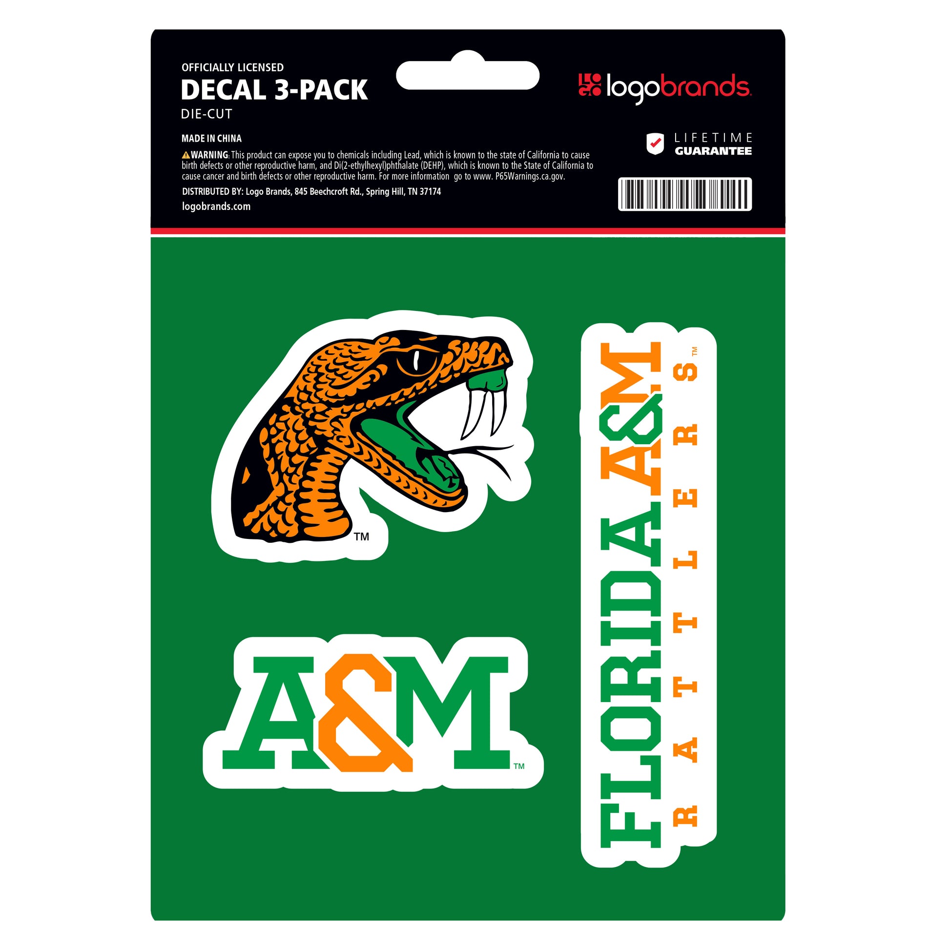 Florida A&M Decal Stickers 3 Pack