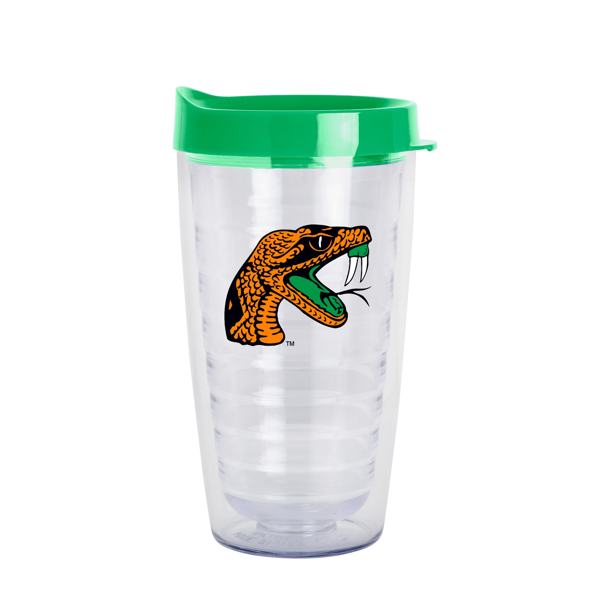 Florida A&M 16oz Flipside Dbl Wall Clear Tumbler